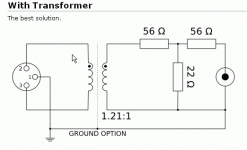 AES to SPDIF  transformer and resistor network impedance match.gif