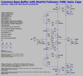 Common Base Buffer with MosFet Follower; FdW; Gain; Caps.PNG