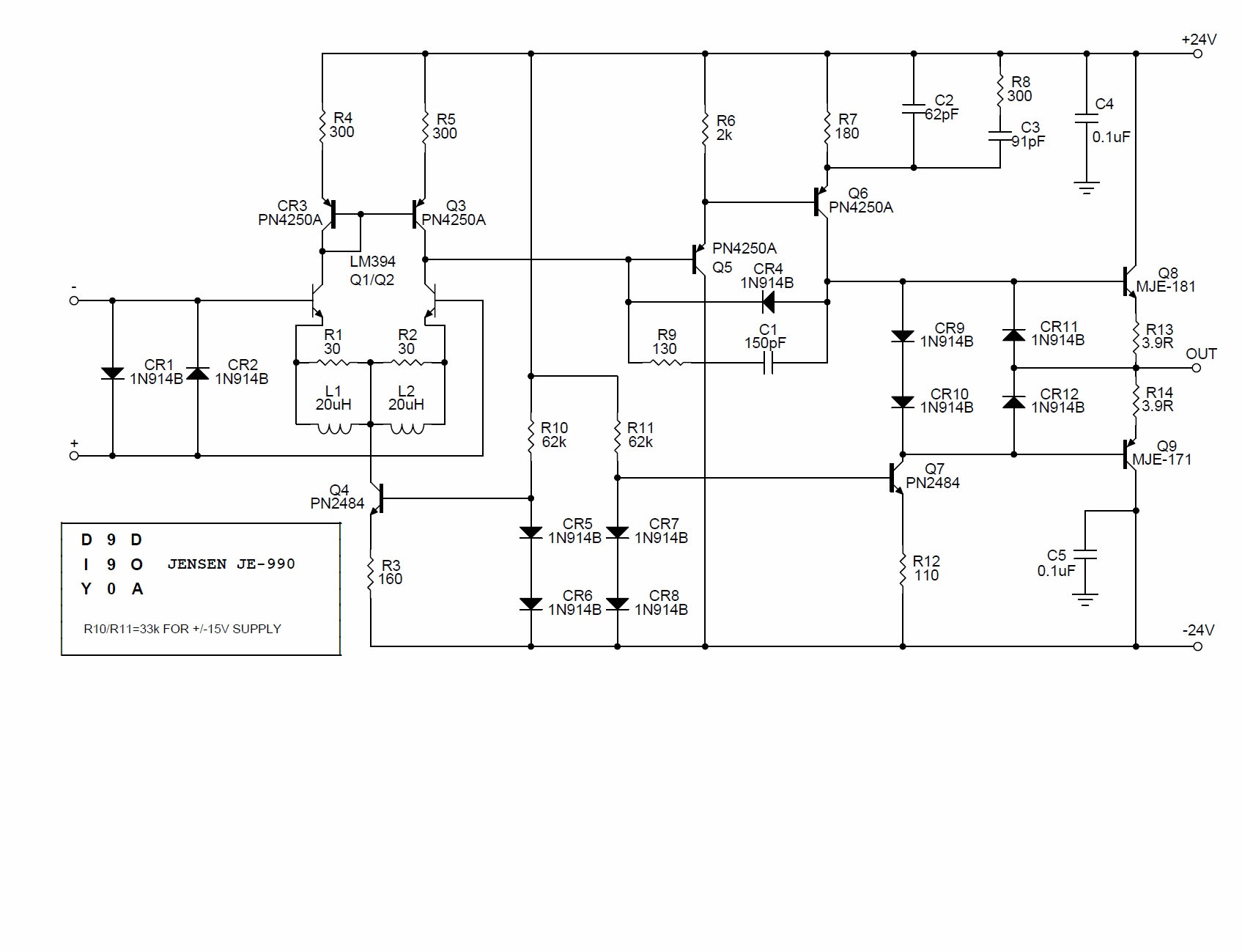 Jenson JE-990 discrete op amp - diyAudio