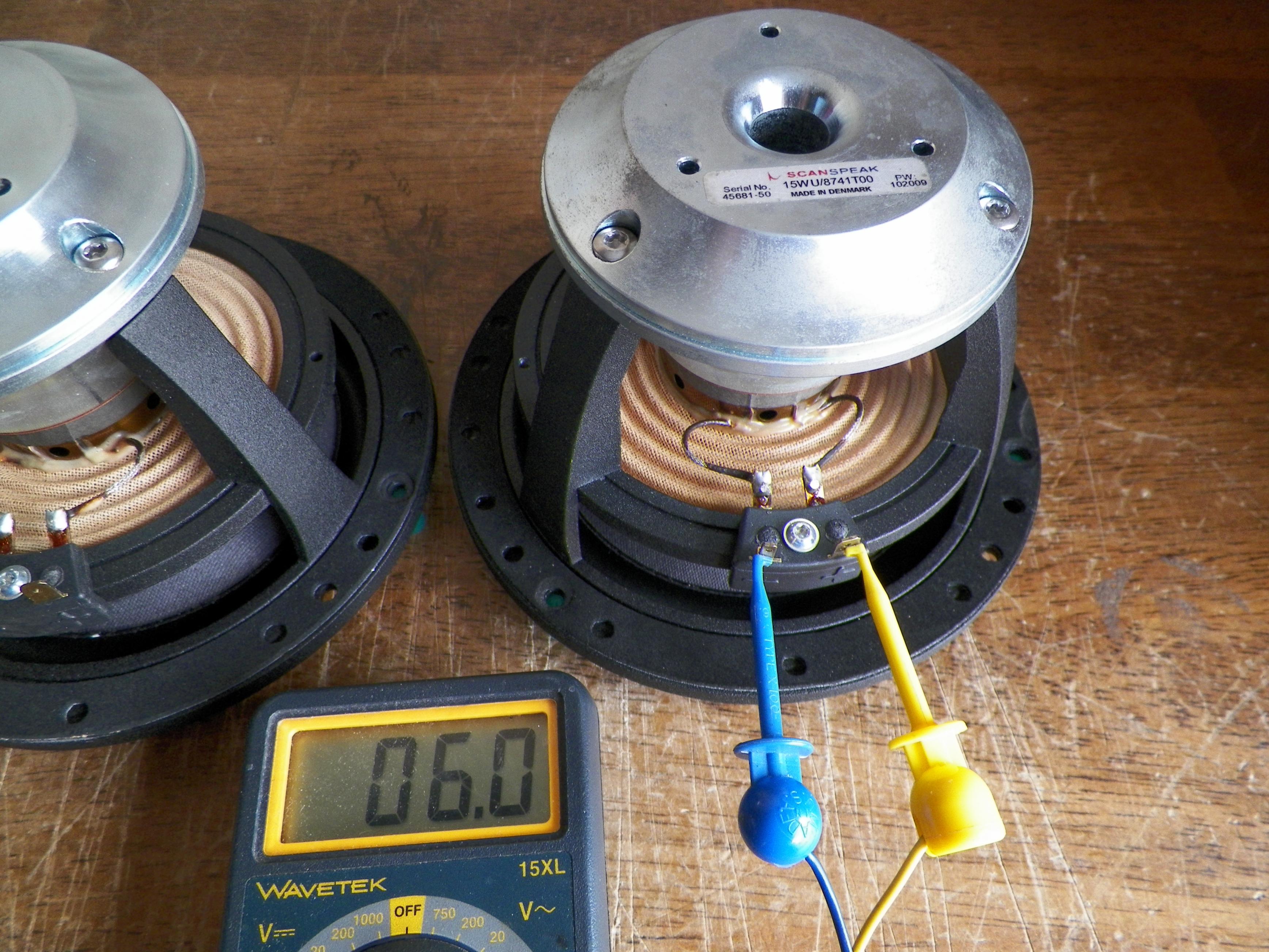 PAIR -- Scanspeak Illuminator 15WU/8741T-00 woofers -- NH PAIR -- Scanspeak Illuminator 15WU/8741T-00 woofers -- NH