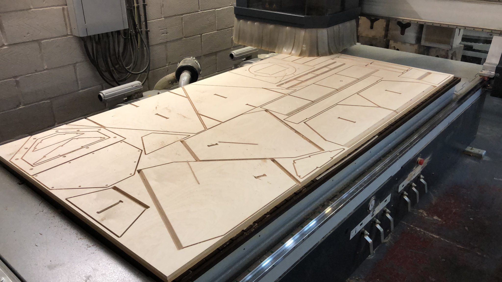 12mm parts on machine bed.JPG