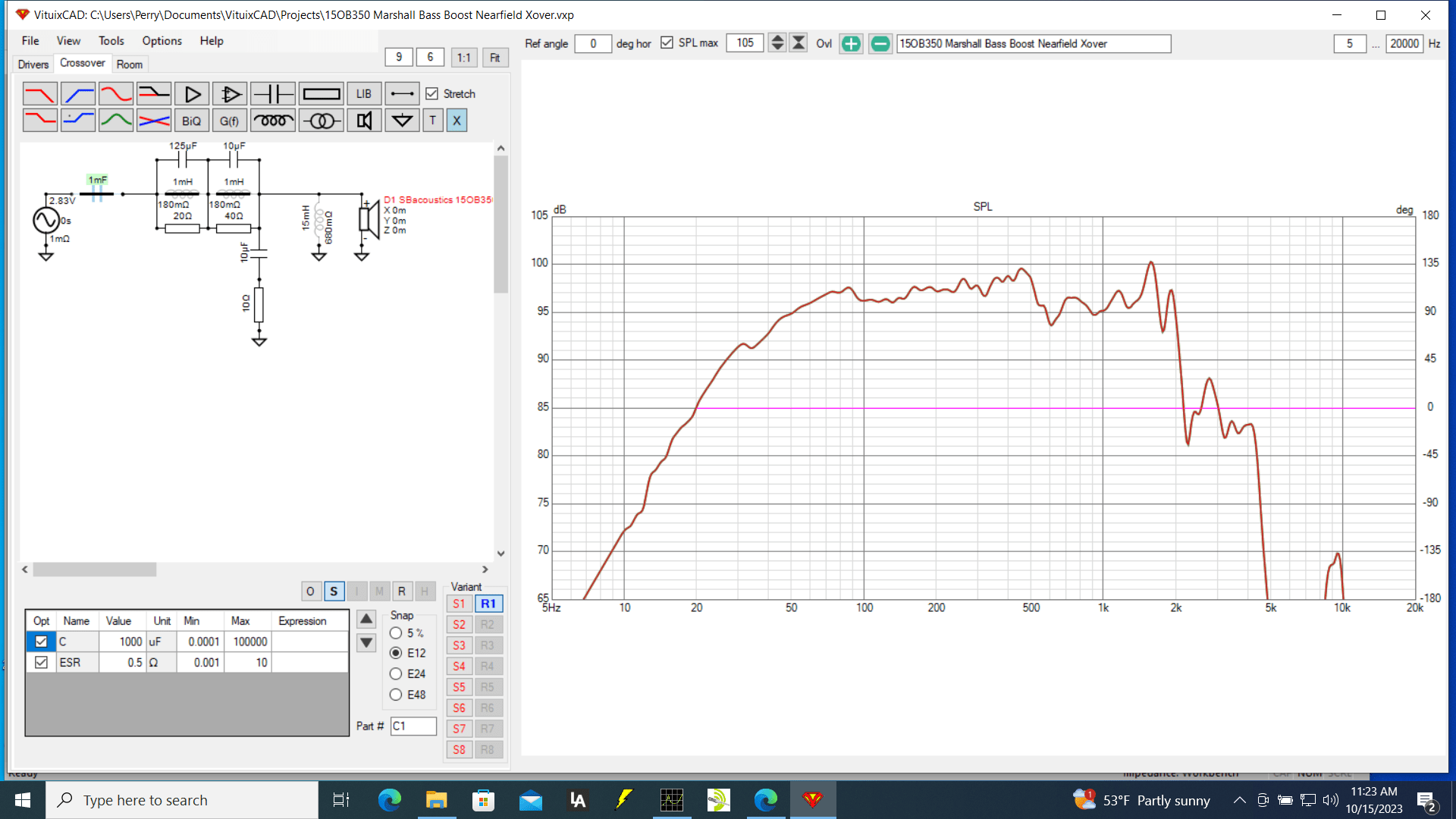 15ob350 in baffle no xover.png