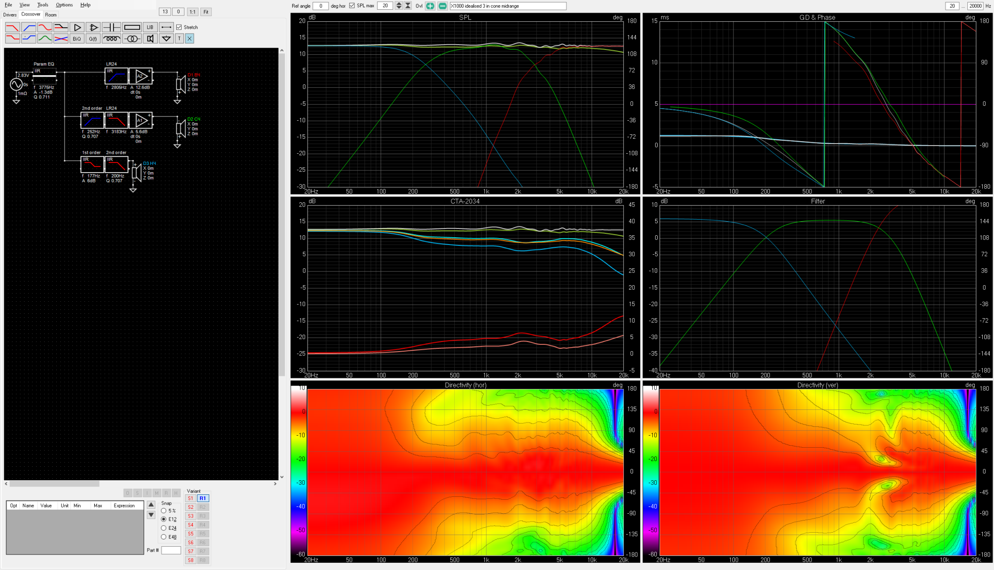 10+4+1 wide directivity horizontal monitor