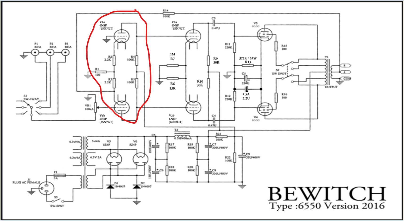 2023-05-31 BEWITCH 6550, 4 x 6SN7GT Highlight.png