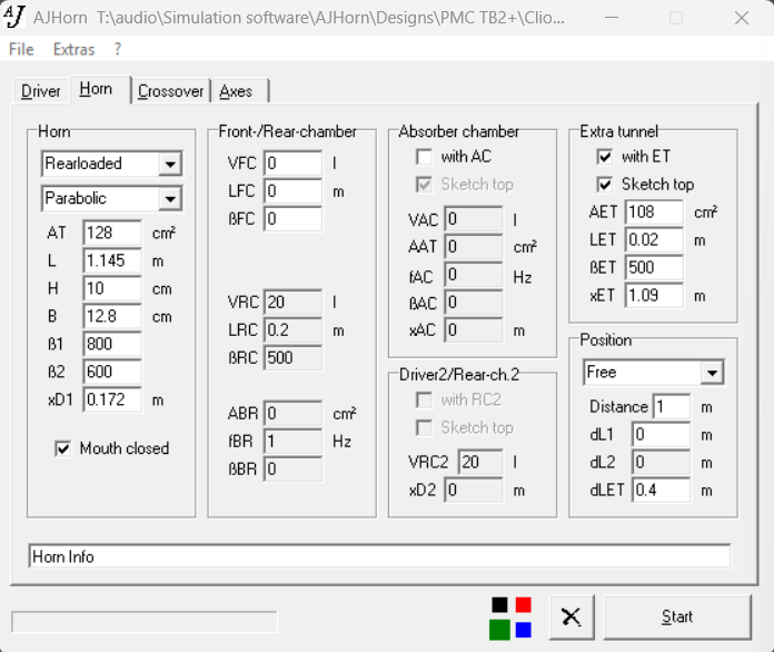 AJHorn sim speaker B - include damping line + port - config parameters.png