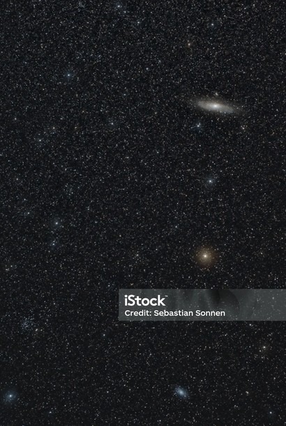 Andromeda Galaxy M31 and M33 and Mirach by Sebastien Sonnen.jpg