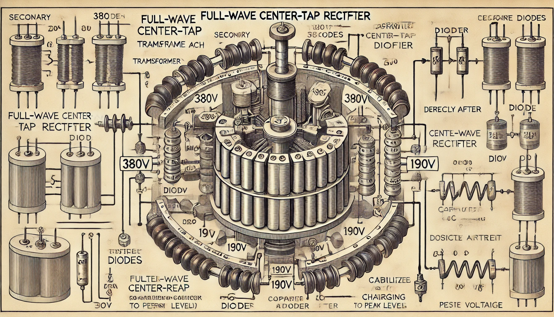 DALL·E 2024-11-12 19.57.17 - A detailed schematic of a full-wave center-tap rectifier with a ...webp