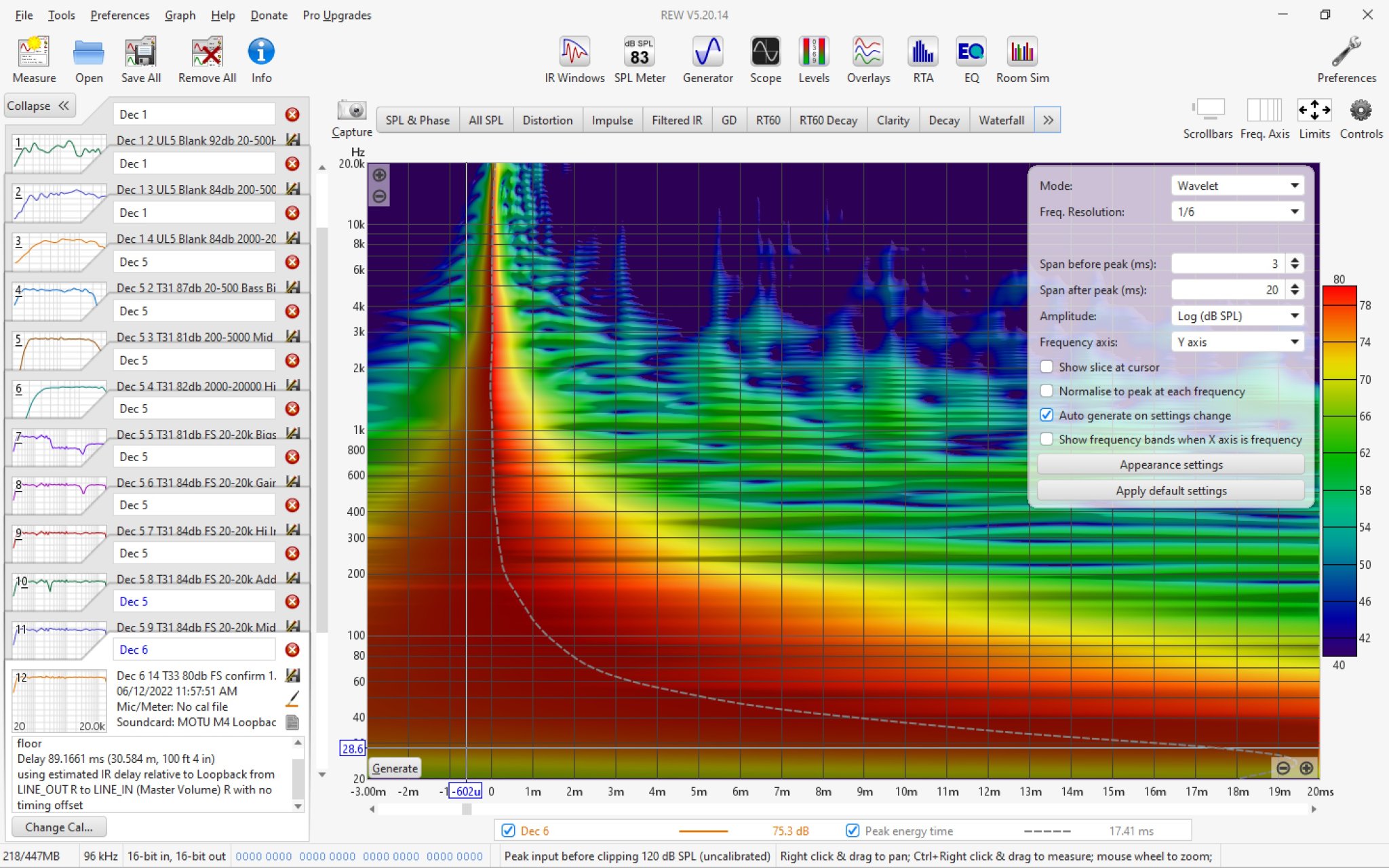 Dec 6 14 T33 80db FS 20-20kHz Mid at PF8 Hi at PF9 Spectrogram.jpg