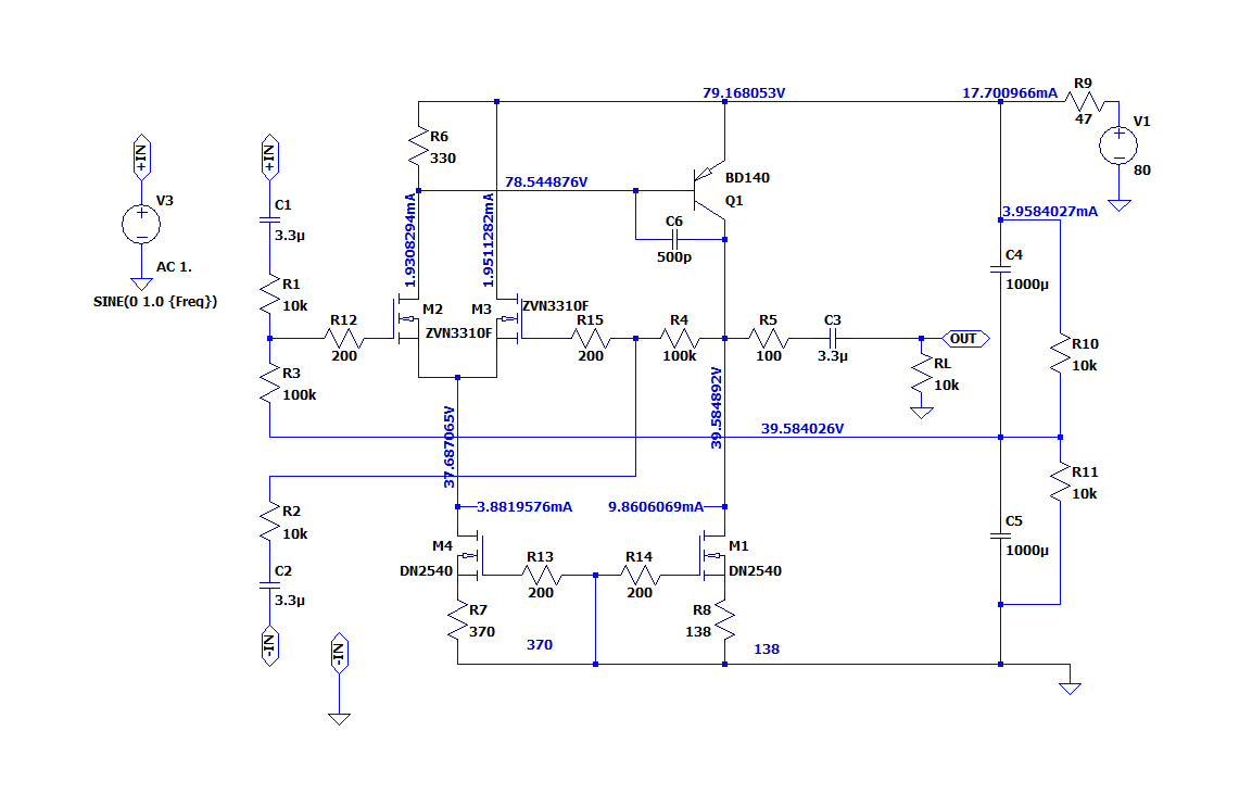 DIY HV Discrete Op Amp LTSpice 500pF Compensation Cap Sim.png