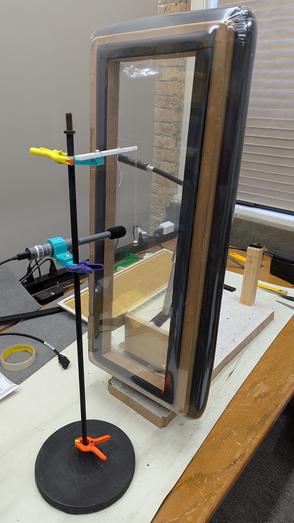 ESL-63 diaphragm on stretcher resonance testing.jpg