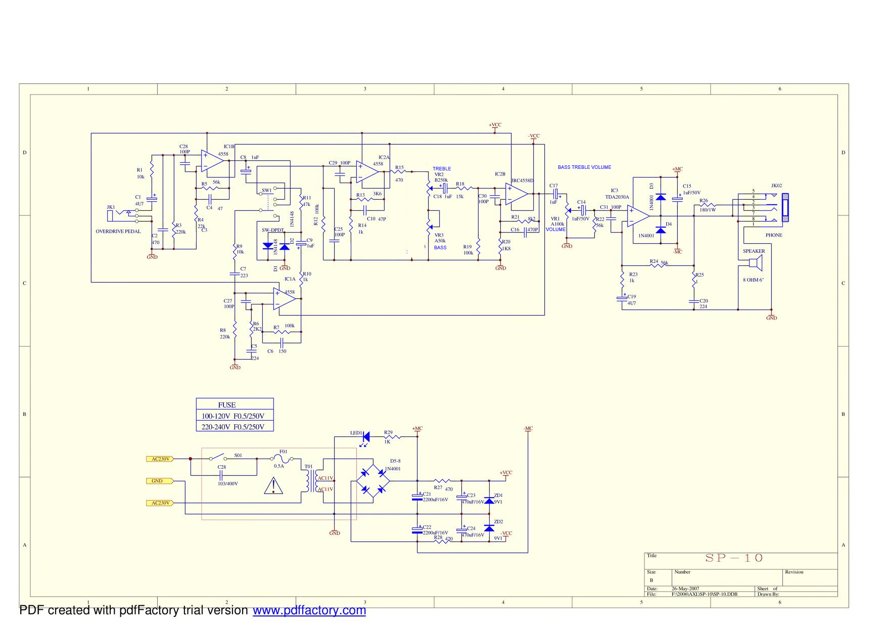 Fender Squier SP10 amp question diyAudio