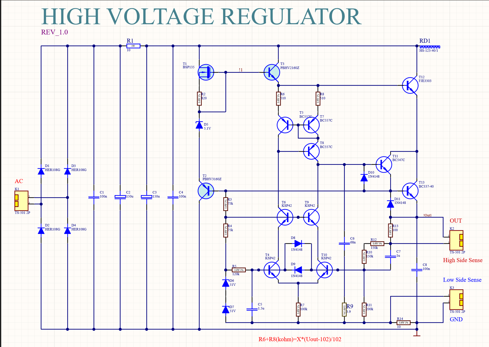 opamp error amplifier for high voltage regulator | diyAudio