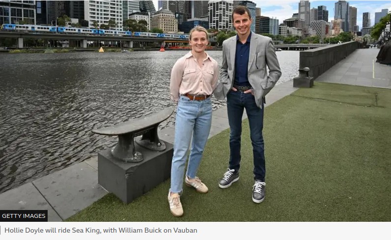 Hollie Doyle and William Buick in Melbourne.jpg
