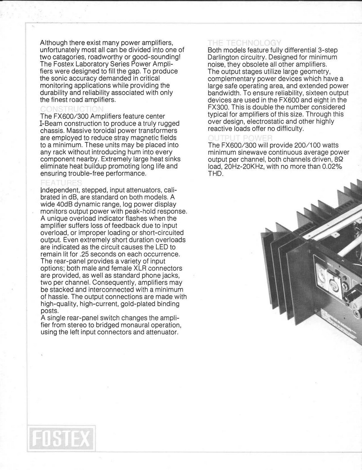 FOSTEX 300 laboratory power amp | diyAudio