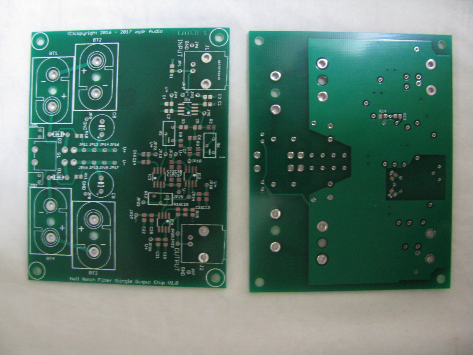 Hall notch filter test boards -56dB | diyAudio