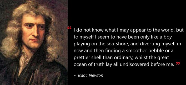 Isaac Newton Pebbles and Shells.jpg