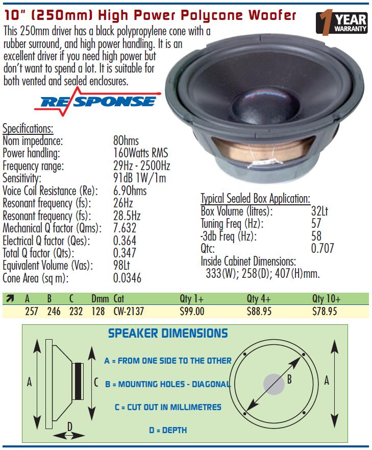 Jaycar subwoofer best sale amplifier