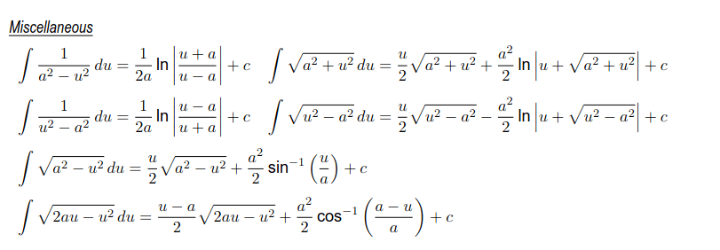 Miscellaneous Integrals.png