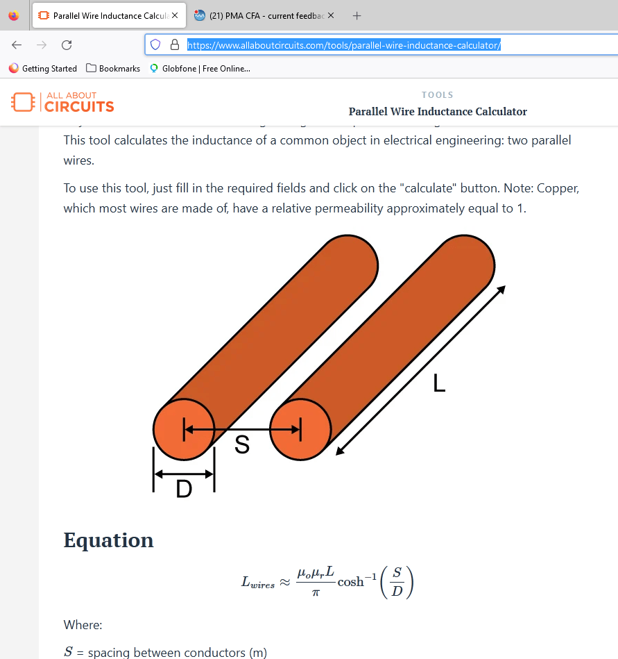 parallel wire inductance formula.png