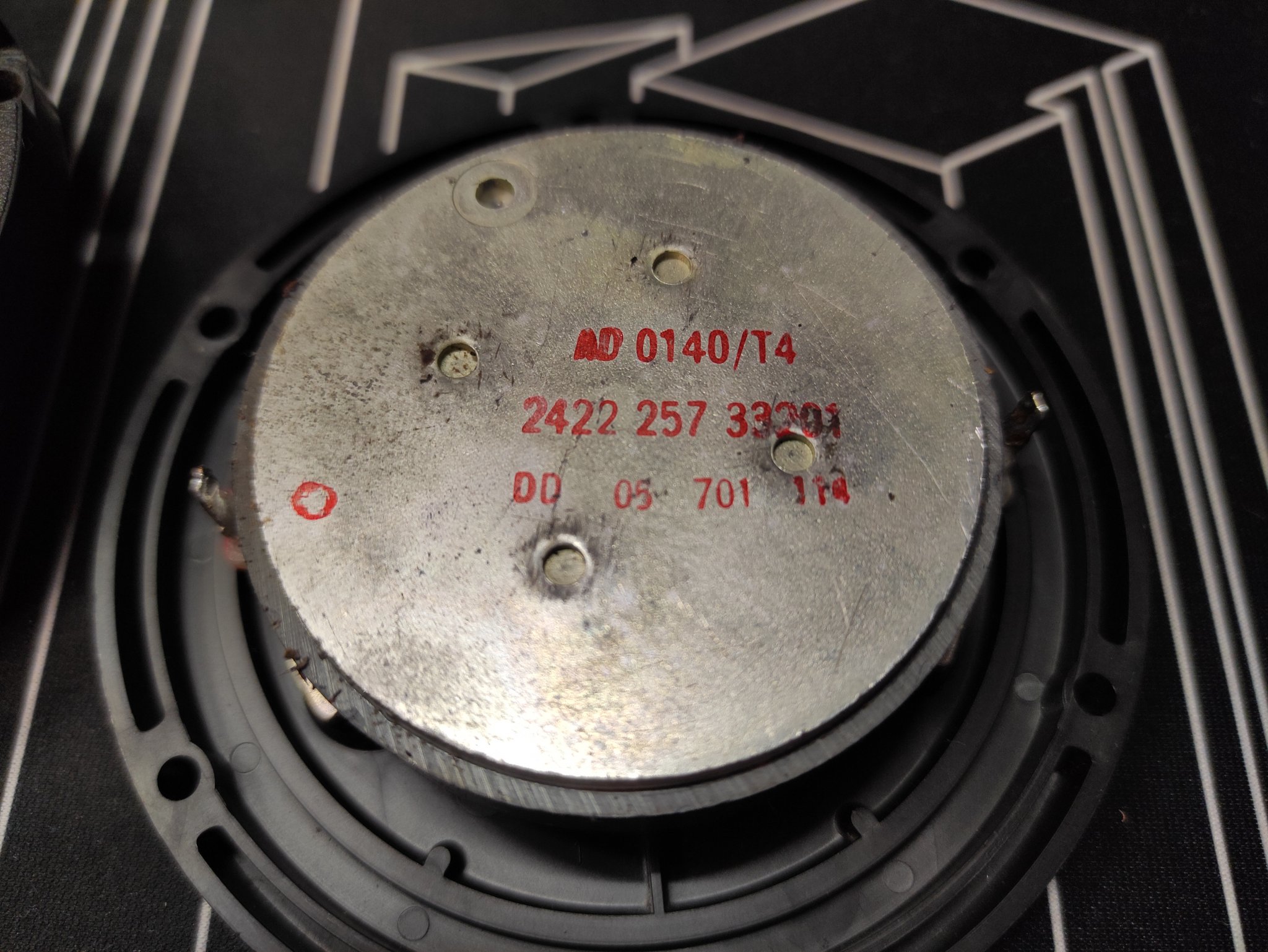 The rear of the tweeter.