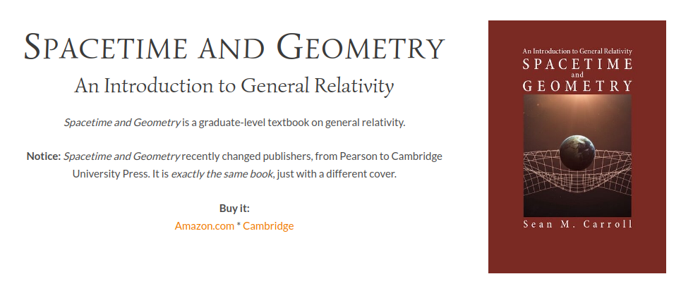 Sean Carroll Spacetime and Geometry.png