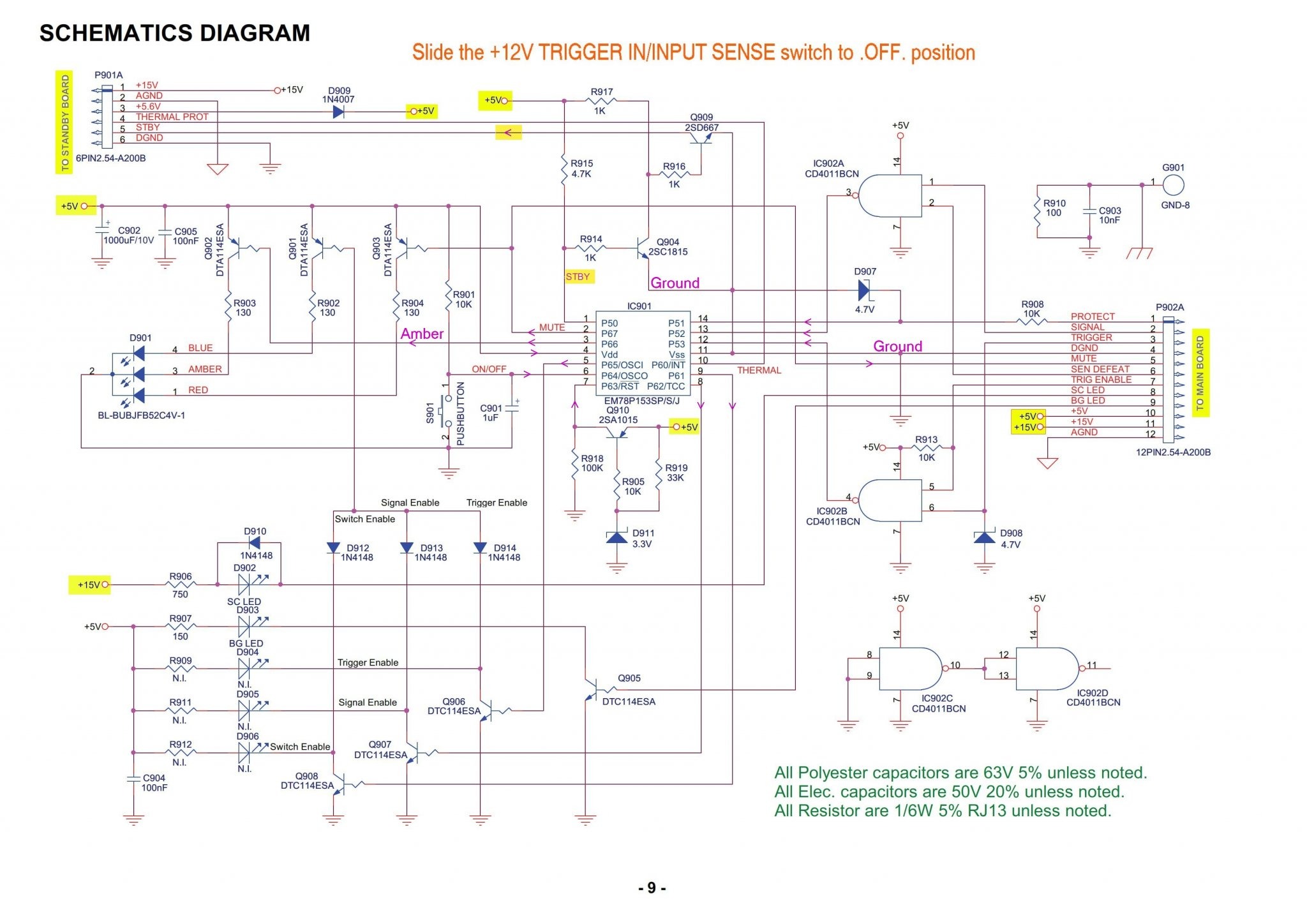 service-Nad-C-275-BEE-Service-Manual_10-Display SCH-01.jpg