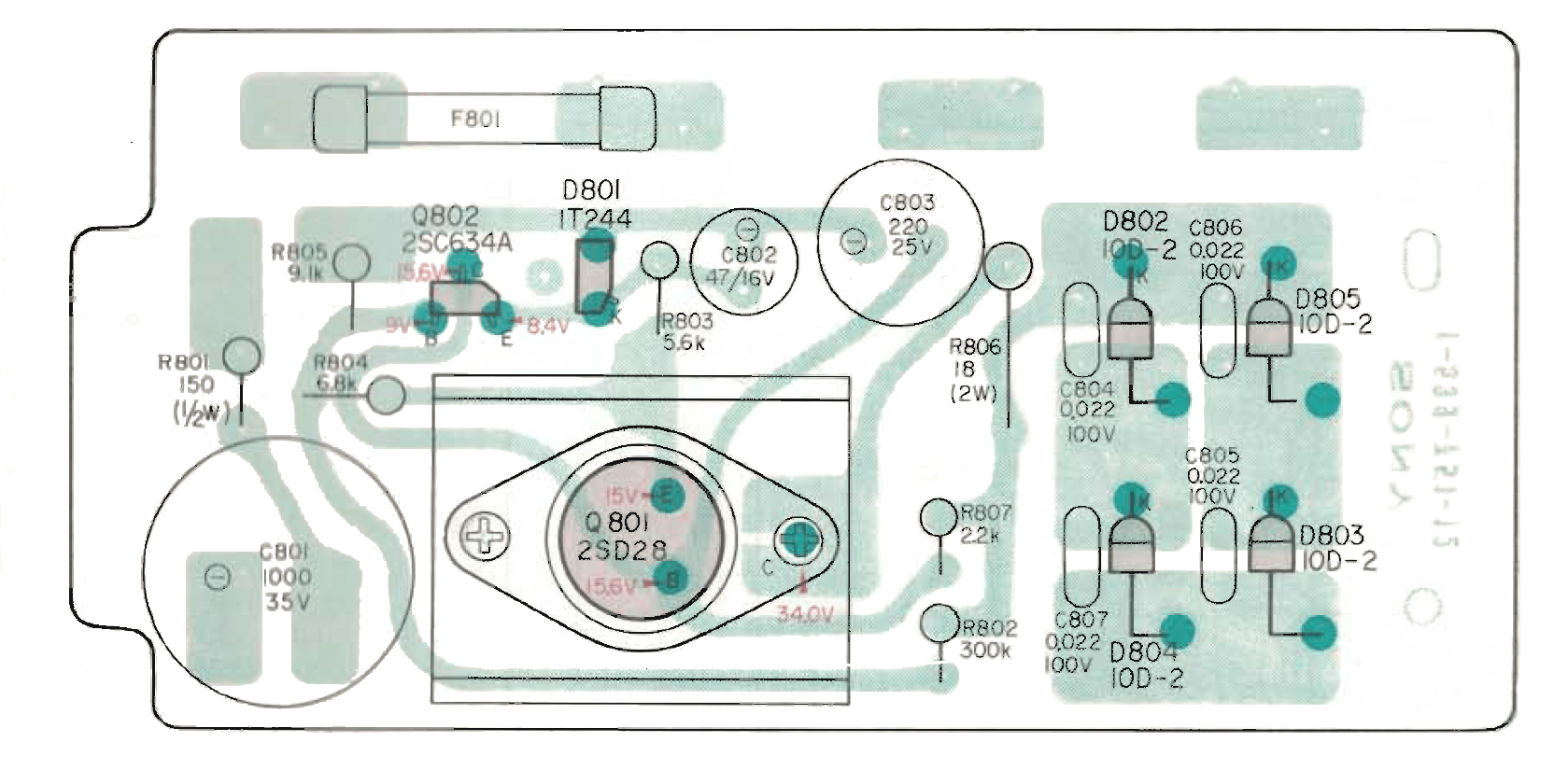Sony STR-6045 PS Board - Components Side.png