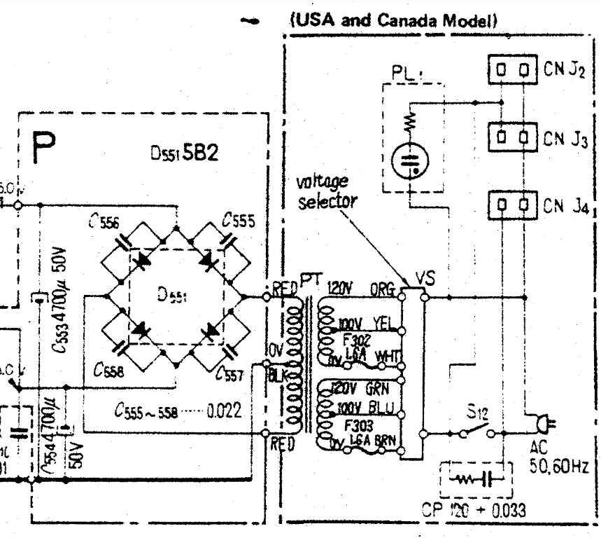 Sony TA1150 transformer, switch, rectifier.PNG