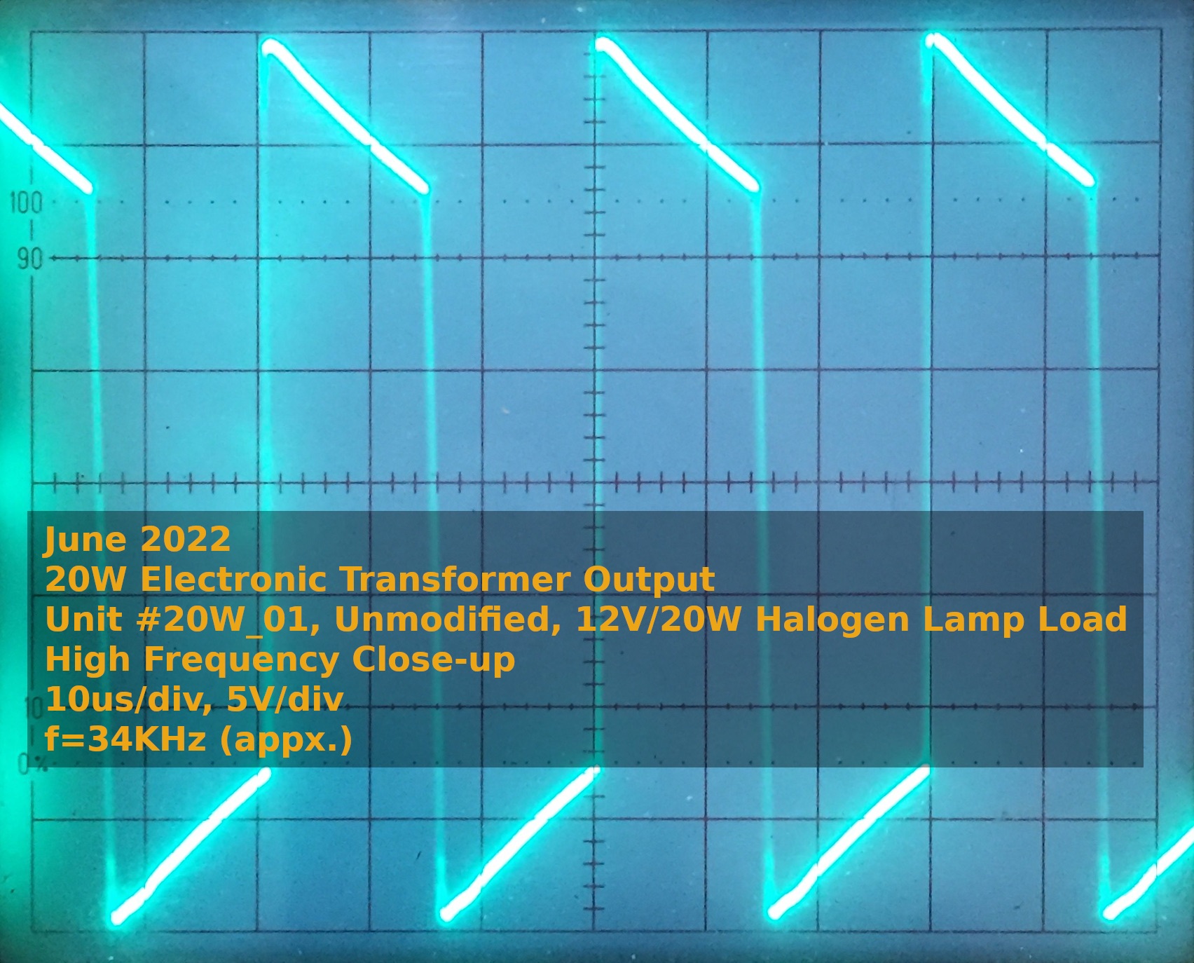 stock 20W unit into 20W lamp load scope shot 1.jpg