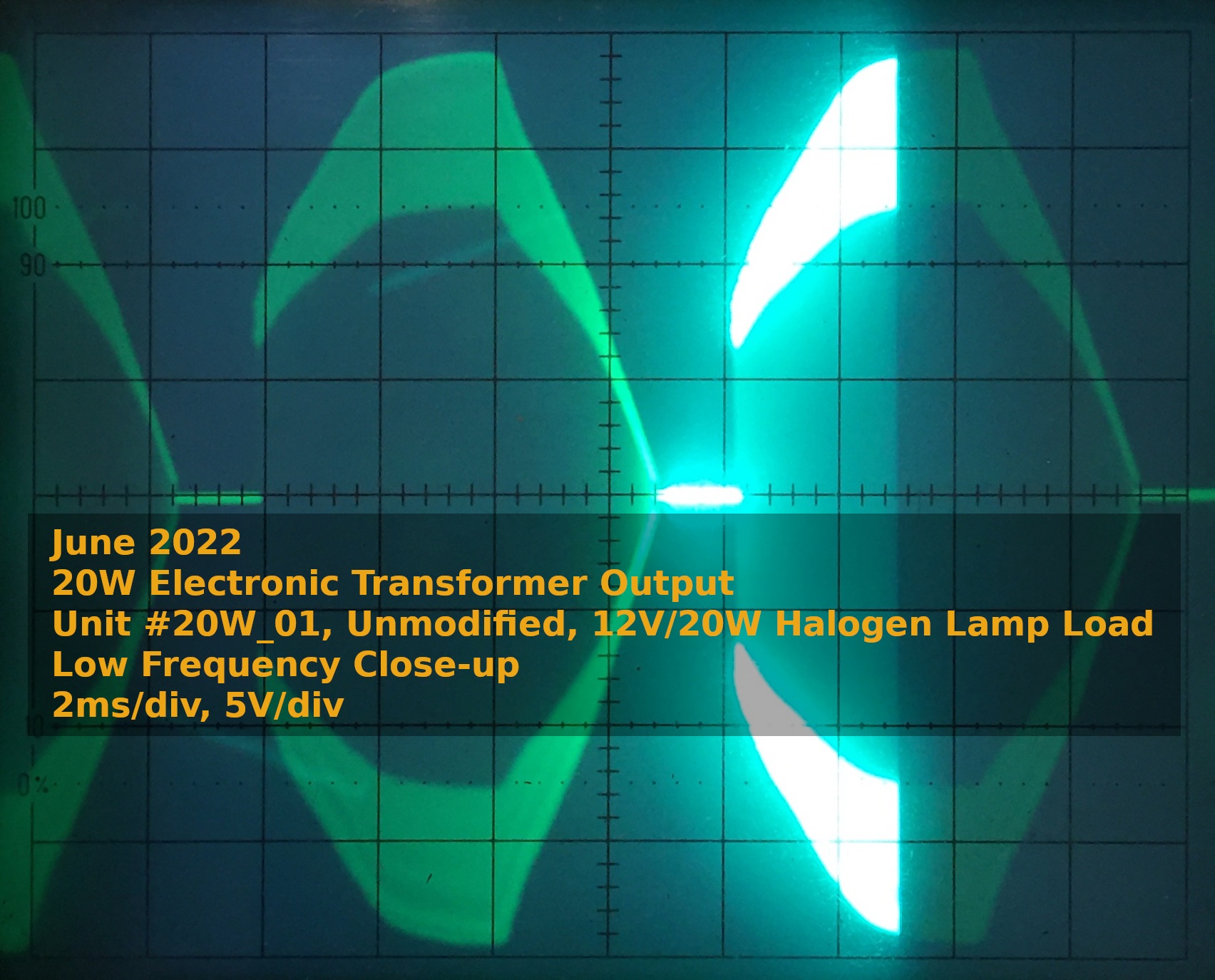 stock 20W unit into 20W lamp load scope shot 2.jpg