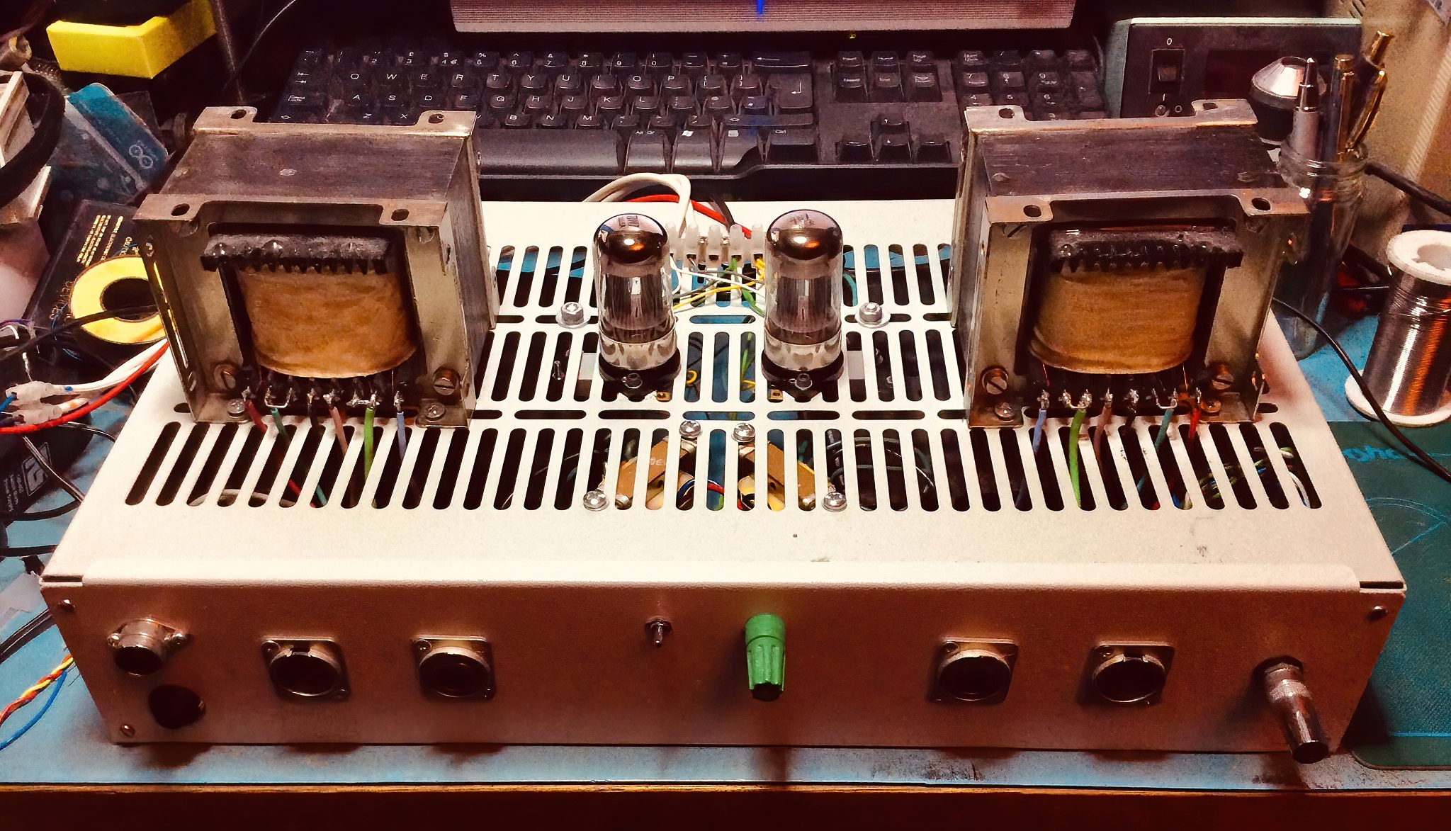 susan-hybrid-triode-bipolar-line-driver-on-workbench-1-DeNoiseAI-denoise.jpg