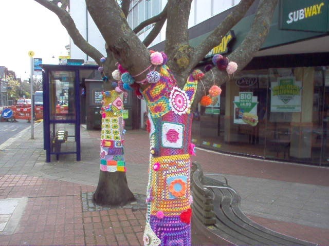 Trees with Knitted Jumpers in Southsea.jpg