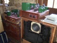 Herbert's 300B SET amps on RCA Monitor.JPG