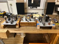 Peck mono 6B4G amps on the bench.jpg