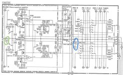 A760 Function Board BLUE CIRCLE Line Input Shield Thru C124 0.33uf Cap + R143 2.2Ω Resistor To...jpg