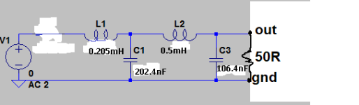 02-05-2025 50 ohm characteristic impedance 4th order low pass filter.png