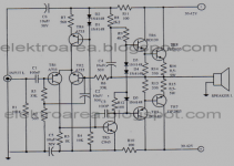 Rangkaian  150 Watt   OCL Amplifier.png