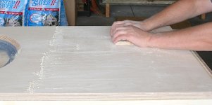sanding bare wood.JPG