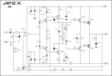 a9 schematic with new (red) values for fast DC servo, high bias and low gain..JPG