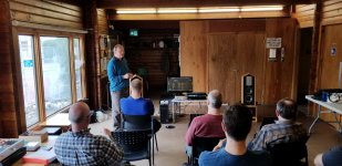 Grant explaining the nitty gritty about DIRAC.jpg Grant explaining the nitty gritty about DIRAC.jpg