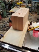 36 lapping front of boxes on giant sanding block so perfectly flat.jpg