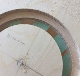 green tap to hold plug whilst finishing the cut out.JPG