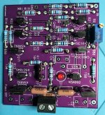 First Board - big outputs, resistors socketed.jpg