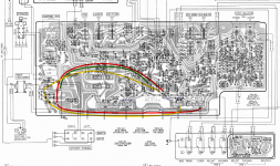 Technics SU-7100K main PCB layout corrections marked.png