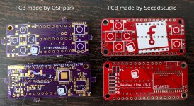 OHSpark purple PCB SeeedStudio red PCB.jpg