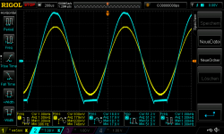 30V supply 880mVrms in at 4,459R 1khz clippping both rails.png