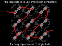 nine 10mm white leds wired with block connectors instead of solder.jpg