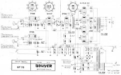2 x EF86 supertriode + 12AX7 + EF86 supertriode transformer-coupled + 4 x 6L6GC + 2 x 0B2 (Bouye.jpg