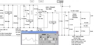 12AX7 6BQ5 FB Amplifier Schematic with Kantor Simulaor Load in Pentode Mode with Zoebel Network.JPG