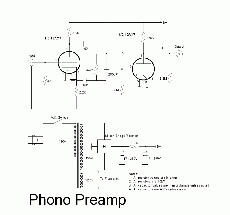 Simple Phono Preamp Bass Boost Diyaudio